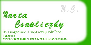 marta csapliczky business card